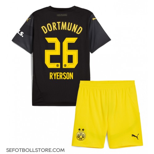 Borussia Dortmund Julian Ryerson #26 Replika babykläder Bortaställ Barn 2024-25 Kortärmad (+ korta byxor)